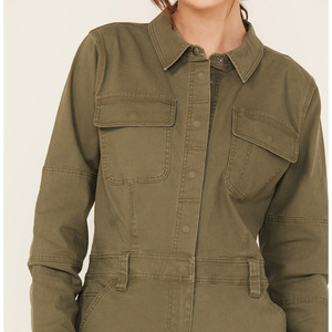 Overol DE TRABAJO PARA MUJER inspirado en la ropa de calle con bordado de impresión de logotipo personalizado Traje de protección duradero Suministro de fábrica OEM - Product Image 3