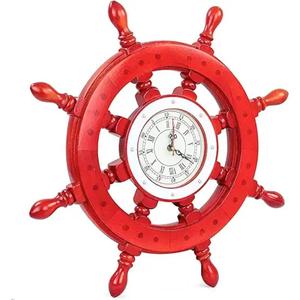 Laiton et bois bateau roue navires volant Vintage capitaine Pirate tenture murale Antique bateau en bois roue en gros inde - Product Image 5