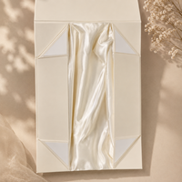 Boîtes d'emballage de luxe personnalisées avec logo, boîtes rigides pliables en papier avec ruban pour coffrets cadeaux et ensembles de beauté