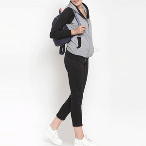 Women's Customizable 100% Cotton Tracksuit <b>Set</b> Stand Collar Solid Casual <b>Knitting</b> Breathable Quick Dry Workout Running One <b>Set</b> - Product Image 6