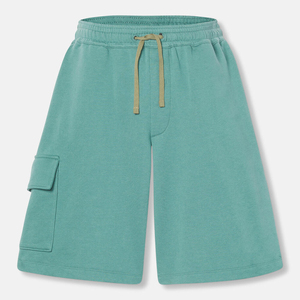 2025 pantalones cortos informales de secado rápido para hombre, pantalones cortos elásticos de cintura media con estampado Digital, pantalones cortos holgados de Color sólido liso para Fitness, venta al por mayor - Product Image 5