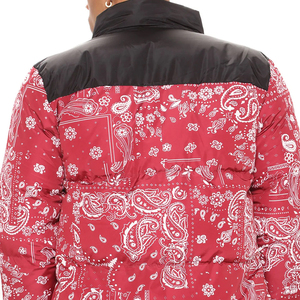 Chaqueta acolchada para hombre ecológica más vendida del proveedor directo de fábrica con cuello levantado logotipo personalizado impreso estilo callejero - Product Image 5