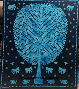 POTLY HORSE TREE PRINT Sábanas con estampado de árbol, tapices decorativos para el hogar, decoraciones colgantes de pared para el hogar y regalos GC-TPDB-288. - Product Image 1