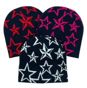 Sombrero de invierno de estrella para adultos Sombrero grueso de lana para adultos Sombrero de calavera de punto suave - Product Image 3