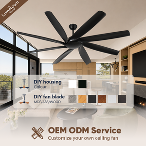 72 Inch Large Industrial Ceiling <b>Fan</b> No Light with <b>Remote</b>, Quiet Reversible DC Motor Ceiling <b>Fan</b> for Garage Patio Living Room - Product Image 3