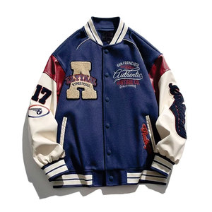 Chaqueta de Graffiti OEM para Hombre, Chaqueta de Invierno de Cuero de Alta Calidad, Personalizada, Estilo Universitario, para Exteriores - Product Image 6