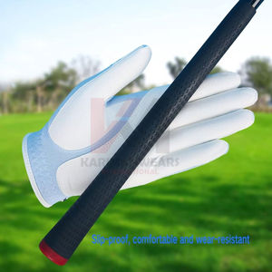Gants de golf pour hommes en cuir véritable de mouton doux et respirant avec granules antidérapants, logo personnalisé, style personnalisé en cuir de mouton - Product Image 5