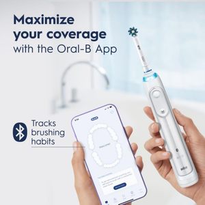 Oral-B Smart 5000 Rechargeable <b>Electric</b> Powered <b>Toothbrush</b>, Black <b>with</b> Travel Case and Bluetooth - Visible <b>Pressure</b> <b>Sensor</b> - Product Image 3