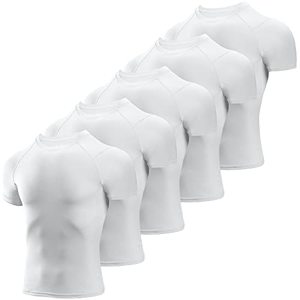 T-shirt formel blanc uni à manches courtes pour <span class=keywords><strong>homme</strong></span> en polyester/coton, imprimé sérigraphié, coupe ample, tricoté, design vierge - Product Image 1