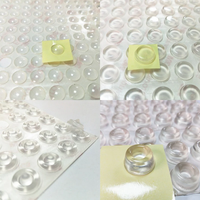 Tampons de pare-chocs de tiroir adhésifs transparents Pare-chocs de porte d'armoire auto-adhésifs en silicone Planches à découper rondes Amortissement du son Pieds en caoutchouc
