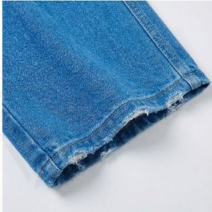 <b>Women's</b> Summer Oversized <b>Baggy</b> Denim <b>Jeans</b> Shorts Straight Fit Distressed Ripped Raw Hem Breathable Denim <b>Women</b> Denim Pants - Product Image 6