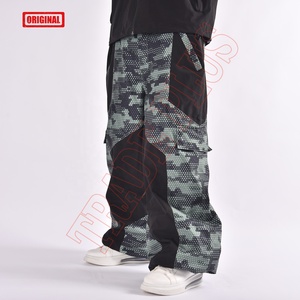 Venta al por mayor de tallas grandes pantalones de esquí totalmente impermeables High Street Cargo pierna ancha transpirable cremallera cierre a prueba de viento impreso - Product Image 1