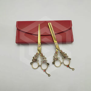 Ciseaux de coiffeur professionnels à lame en acier inoxydable avec pointe pointue à poignée Dragon pour la coiffure - Product Image 5