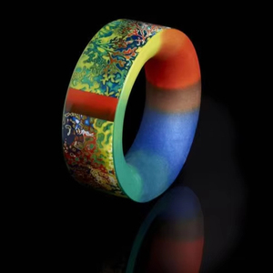 ACERCA de la joyería de resina de acrílico pulsera brazalete exagerado deslumbrante Multicolor ancho Irregular cuadrado acrílico pulseras para - Product Image 5