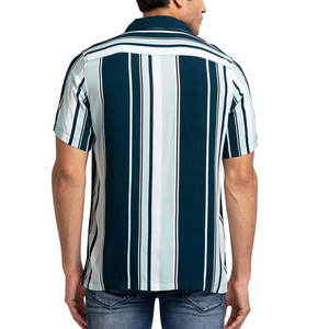 Camisas de cuello cubano ligeras y elegantes para hombre, camisas transpirables informales con cierre de botón personalizado - Product Image 2