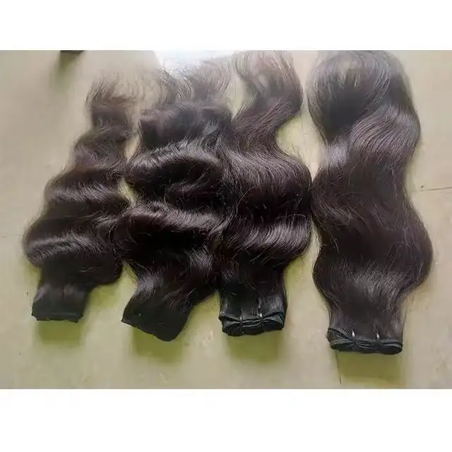 Grosir murni pemanjangan rambut kuil India, grosir rambut India mentah tanpa proses Perawan, produk rambut untuk WANITA HITAM