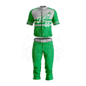 Uniforme de Béisbol Profesional Más Vendido, 100% Poliéster, Transpirable, de Secado Rápido, Talla Grande, Contraste de Color, Logotipo Personalizado del Equipo - Product Image 2