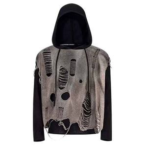 Nouveau style frais, vêtements de rue de haute qualité, broderie, 100% coton, prix bas, vintage, délavé au soleil, sweat-shirt surdimensionné, délavage acide - Product Image 3