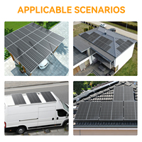 Panneaux solaires monocristallins rigides Rvpozwer US Warehouse 200W, 22% d'efficacité, demi-cellules, bordure blanche, garantie 25 ans, usage domestique