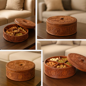 Boîte à épices en bois de taille compacte pour les petites surfaces de comptoir offrant un rangement organisé des épices - Product Image 1