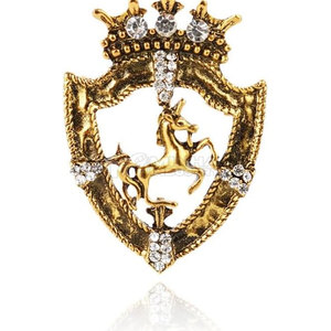 Broche en acier accent audacieux courbe douce texture riche forme chic mode appel broche en acier - Product Image 2