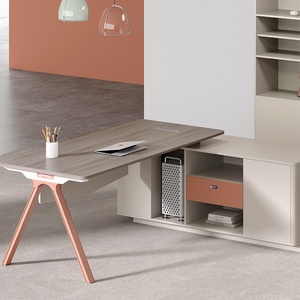 Modern Wooden L Shaped Office <b>Desk</b> Custom Modular Executive Computer Table <b>Large</b> Durable Manager Workstation - Product Image 1