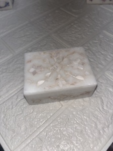Boîte décorative élégante en marbre blanc | Boîte de rangement pour bijoux et cadeaux en pierre faits à la main | Marbre de qualité supérieure - Product Image 3