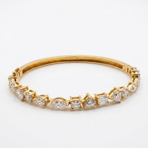 Pulsera de Plata de Ley con Moissanita Incolora de 3.30ct, Corte Excelente/Brillante, Engaste de Garras, Bañada en Rodio, Diseño de Una Hilera y Múltiples Formas - Product Image 2