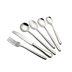 Juego de cubiertos de acero inoxidable seguro para alimentos, juego de cubiertos, cuchillo, tenedor, cuchara, acero espejado para uso doméstico y hotelero - Product Image 4