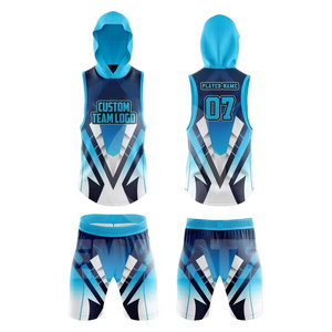 Tenues de sport personnalisables 100% polyester, ensembles de maillots de football, noms et numéros d'équipe imprimés, design compressif, tissu respirant - Product Image 3