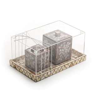 Brûleur de parfum Good Smeller d'incrustation de nacre avec boîte en acrylique Brûleur d'encens disponible en vrac depuis l'Inde - Product Image 3