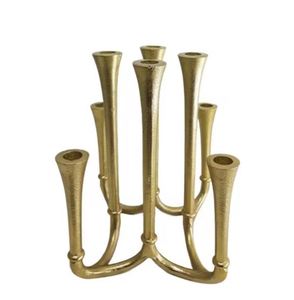 Vente chaude Cuivre Antique Aluminium Décor De Noël De Luxe Design Moderne À La Main Personnalisé Bougeoir Bougeoirs En Cristal - Product Image 5
