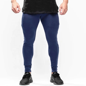 Vêtements de sport pour hommes Vêtements de fitness Sweatshirts en coton solide bleu marine Joggers Casquettes pour hommes à bas prix - Product Image 2