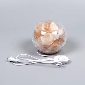 Luxury OEM Gift Crystal <b>Ball</b> Pink Salt <b>Lamp</b> Aromatherapy Home Decorative Clear Glass Healing Raw Stone Aroma Crystal Diffuser - Product Image 6