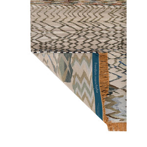 Alfombra de Lana y Seda de Bambú Anudada a Mano Freedom Manchaha Verde con Patrón Geométrico para Uso Doméstico-Les-8394 - Product Image 5