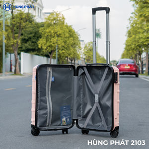 Usine directe du Vietnam, valise en ABS PC 2105, porte-gobelet, double roues silencieuses, ensemble de bagages, fabricant Hung Phat, approvisionnement en gros - Product Image 4