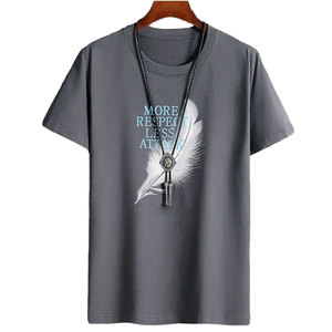 Camisetas Sólidas Unisex para Hombre al por Mayor 2023, de Algodón/Fibra de Bambú, Transpirables, de Manga Corta, de Alta Calidad - Product Image 4