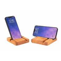 Meşe Ahşap Telefon Standı 10 cm Bitkisel Yağ Kaplama Minimalist Masaüstü Telefon Tutucu Toptan Özel Logo Baskısı