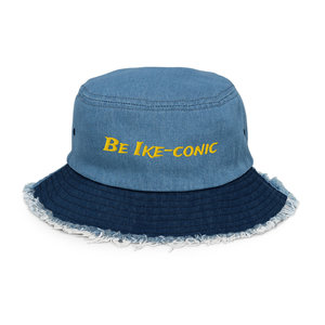 Chapeau Bob en Jean Vieilli Ike-Conic avec Broderie 3D, Tissu Velours Éponge Décontracté, Motif Camouflage Rayé, Nœuds et Image de Dessin Animé - Product Image 5