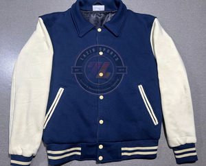 Veste de baseball en molleton de coton et polyester, lourde, chaude, style équipe, vêtements d'extérieur avec logos personnalisés, durable, coupe hivernale - Product Image 2