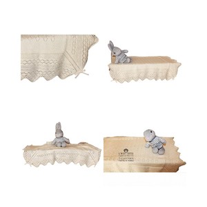 Manta de bebé de lana pura hecha a mano de Annalina italiana, cama de alta calidad con estampado Digital de dibujos animados de animales de invierno - Product Image 1