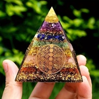 Pierre naturelle des sept chakras Orgone pyramide Feng sui énergie spirituelle culture méditation Table maison bureau décoration cadeaux