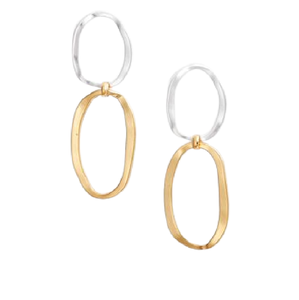 Boucles d'oreilles en laiton doré style Bahreïn FLORA EARRINGS, avec pierres colorées rondes, moules de découpe, accessoires de mode urbaine, collection décembre 2026 - Product Image 5