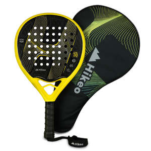 Raquette de padel professionnelle jaune avec sac de sport personnalisé, 3 balles - Matériel PU - Product Image 1