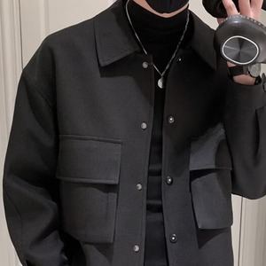 Nuevo Otoño e Invierno cuello de lana coreano corto Slim Fit chaqueta de lana abrigos de hombre - Product Image 3