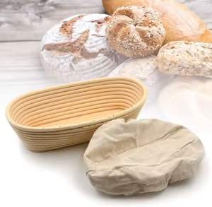 Panier d'épreuvage au levain durable fait à la main fournisseur en gros bol à pain en rotin naturel du Vietnam - Product Image 1