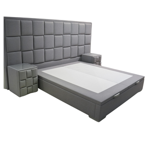 Base de Almacenamiento Tapizada Premium con Cabecero, Conjunto Original Personalizable, Estructura de Madera Moderna, Listo para OEM B2B, Lujo Único - Product Image 2