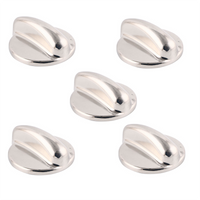 AMI PARTS WB03K10303 (LOT DE 5) Bouton de commande de cuisinière en métal robuste, bouton de commande de brûleur amélioré pour cuisinière GE domestique - Product Image 1