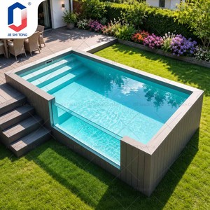 Piscine conteneur modulaire préfabriquée pour extérieur, jardin ou villa, avec système de filtration et pompe - Product Image 1