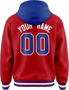 แจ็กเก็ตเลตเตอร์แมนสำหรับผู้ชายเสื้อแจ็กเก็ตมีฮู้ดทีม OEM คุณภาพสูงมีฮู้ดเสื้อผ้าแนวสตรีทแบบลำลองมีขาตั้งวัสดุผ้าพิมพ์โลโก้ - Product Image 4